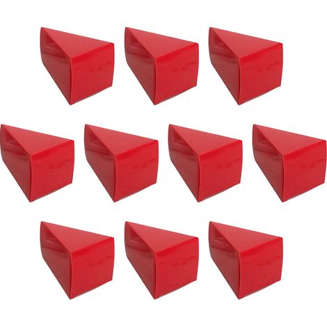 Soavoa Boîte à Dragées Triangle en Carton Blanc, Petit Modèle Rouge pour Mariage et Anniversaire, Emballage Cadeau Élégant (1/4)