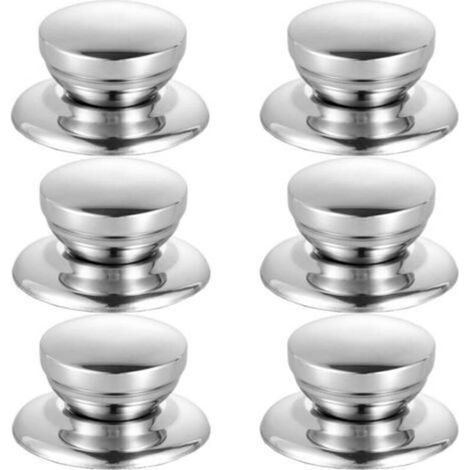 [JAMAIS UTILISÉ] 6 PCS Bouton De Couvercle Boutons Couvercle Casserole Poignée Du Couvercle Remplacement Boutons De Couvercle De Marmite Poignée Bouton Marmite Universel Résistant À La Chaleur Acier I (1/4)