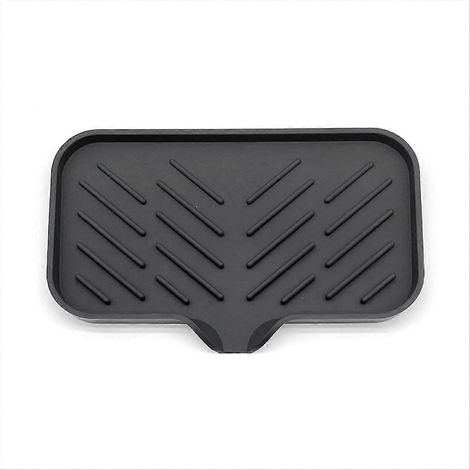Porte-savon autonettoyant en silicone noir, taille L (1/5)