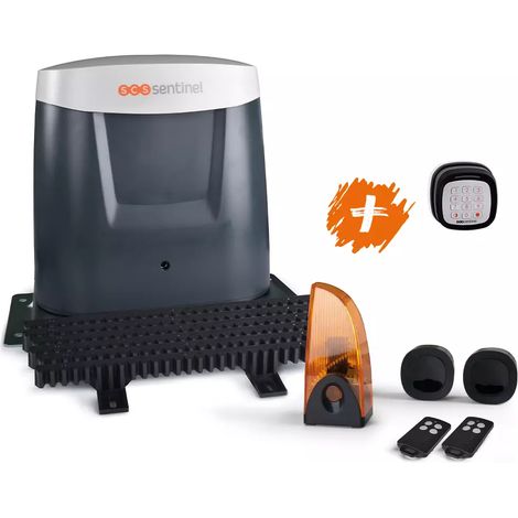 Scs Sentinel – Kit motorisation portail coulissant 500kg – 5m – Clavier à code sans fil – Ouverture rapide – Sécurité photocellules et feu clignotant (1/5)