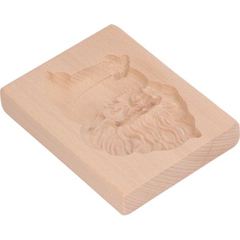 Emporte-pièce en bois sculpté, moule à biscuits en forme de Père Noël, presse à biscuits en pain d'épice, tampon à gaufrer (1/5)