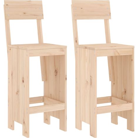Maison Exclusive - Barhocker 2 Stk. 40x48,5x115,5 cm Massivholz K