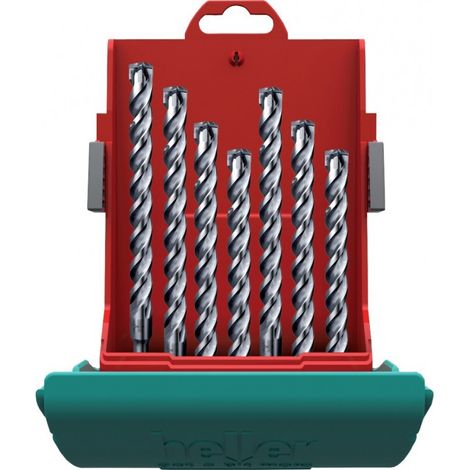 Heller Trijet Set 7 Brocas SDS-Plus Carburo Plata