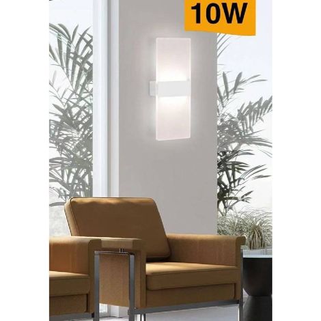 TrAdE Shop Traesio - Applique Led Rettangolare 10w Parete Doppia Emissione 3 Colorazioni Luce E37-b3c - (1/5)