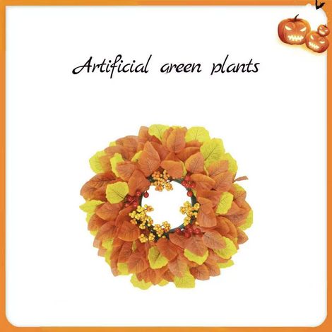 1 Halloween Thanksgiving Harvest Festival nouvelle couronne de fleurs décoration de fête d'anniversaire porte suspendue feuille d'érable (1/5)