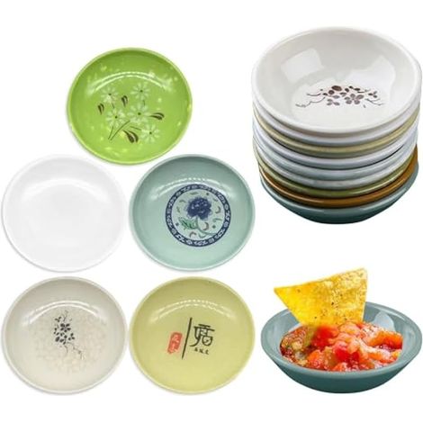 15 Bols mini bols à sauce, Creuse à Fruit Salade, Convient aux condiments tels que le ketchup, la pâte de crevettes, le chutney, l'huile d'olive, la moutarde, etc (1/5)