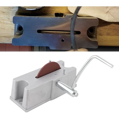 Lima manual con pistón + máquina de amolar + GR120 + Construcción robusta de aluminio y acero inoxidable + Muela abrasiva de grano 120 (1/5)