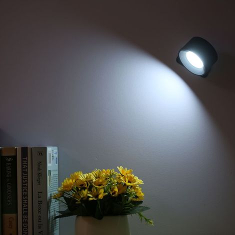 suspensions d'éclairage intérieur-Lampe de Cabinet USB 4.5W Neoglint avec Batterie 2000mAh Rechargeable – Touche Contrôle, 3 Températures Lumière, Magnétique et Rotative, pour Placard, Chambre, Biblio (1/5)