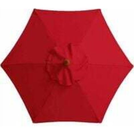 Replacement cover for parasol, 6 ribs, 2 m, waterproof, UV-resistant, replacement fabric, red (1/4)