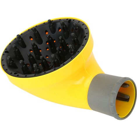 Diffuseur universel pour sèche-cheveux professionnel, diffuseur pour cheveux bouclés et ondulés, jaune (1/5)