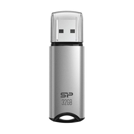 Silicon Power  Memoria USB  Serie Marvel M02  32 GB  USB 3.2 Gen 1 tipo A  Plateado (1/2)