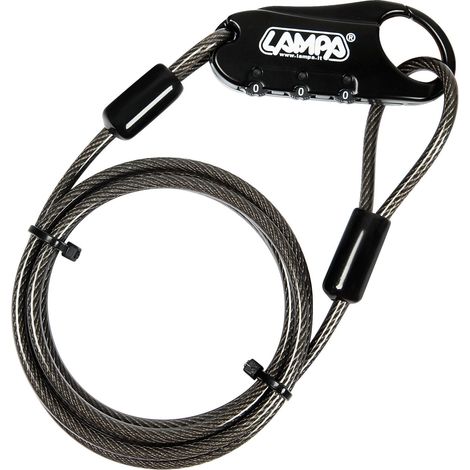 Portex, lucchetto antifurto con cavo di sicurezza - 150 cm