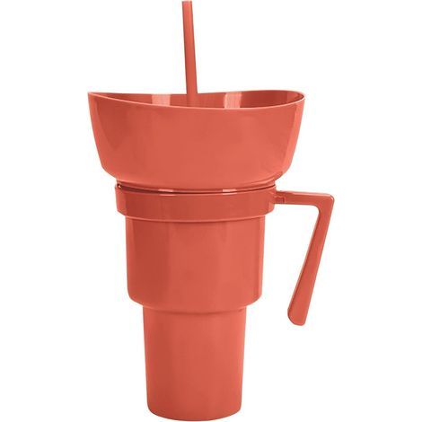 Snack und Getränkebecher 2 in 1 Wiederverwendbarer (1/5)