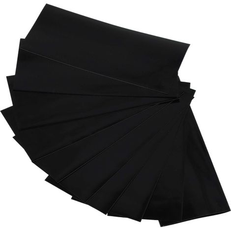 vhbw 10x Heat Shrink Tubing compatible with Battery Cells - Shrink Wrap, 7.2 x 3 cm, Black