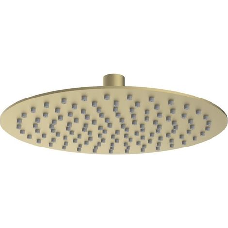 TEOREMA RUBINETTERIA Soffione Doccia Tondo Slim 250Mm Soft Brass