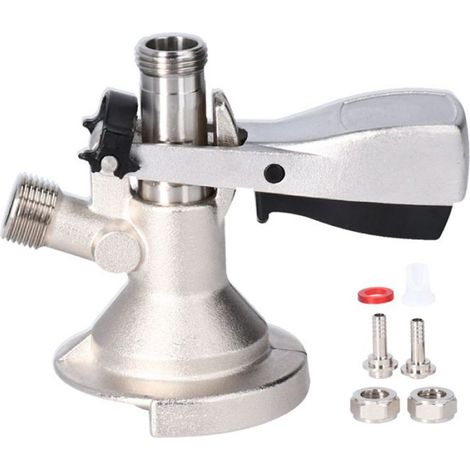 Coupler Fût Bière - Acier Inoxydable - Filetage G5/8 - Pour Distributeur De Boissons - Usage Maison Bar Pub - 1 Pièce (1/5)