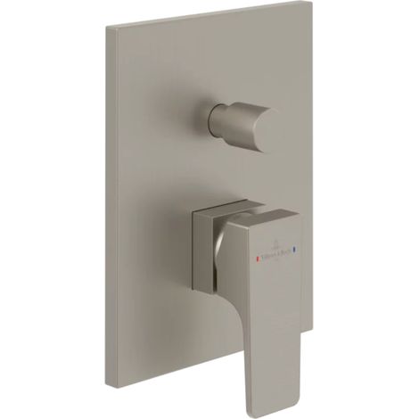 Mitigeur mécanique encastré avec inverseur VILLEROY ET BOCH Architectura Square Brushed Nickel Matt (1/4)