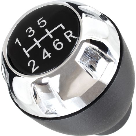 Pomello del cambio a 6 marce per Jeep Wrangler 07-13 NERO + CROMATO (1/5)