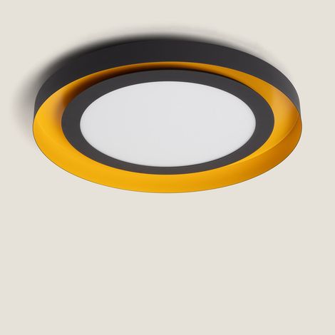 Plafón de Techo LED 30W Acero Bombalot Ø500 mm Negro Mate