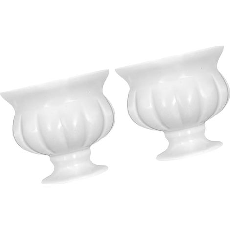 Lot de 2 vases muraux blancs taille moyenne, parfaits pour décorer la maison, le bureau (1/5)