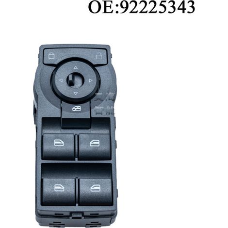 Bouton de commande de lève-vitre électrique 92225343, compatible avec les modèles Holden et Pontiac Australie, commande le fonctionnement des lève-vitres électriques.