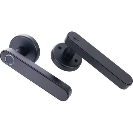 Poignée de verrouillage à empreinte digitale pour porte intérieure en bois, loquet réglable à une seule languette (circulaire)-ARCAN (1/4)