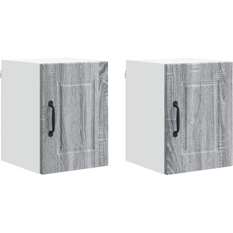 Maison Exclusive - Armadietto a muro PORTO 2 pcs Grigio Sonoma 30 x 31 x 40 cm