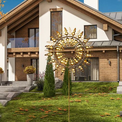 Einzigartige und bezaubernde Windmühle aus Metall, Wetterfahne aus Metall mit passendem Gartenstab – die perfekte Gartendekoration und Geschenkidee. (1/5)