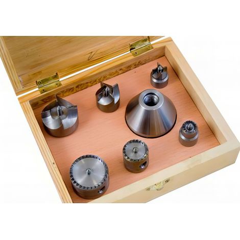 Coffret 6 griffes d'entraînement pour tour à bois – 3 griffes 4 dents D.38/26/16mm – 3 griffes dentées D.36/26/16mm – Support fileté M33 – Holzprofi