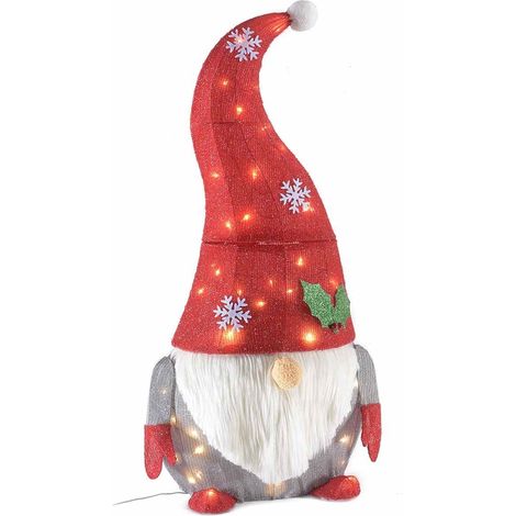 Babbo Natale Decorativo Luminoso per Interni ed Esterni per Casa Giardino 1 Mt (1/4)