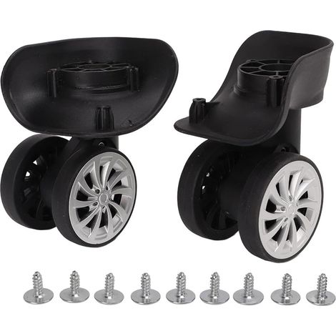 Lot De 2 roulettes De Rechange Universelles pour Valises, Roues Gauche Et Droite Rotatives avec Roues Pivotantes à Vis, Pièces De Sac De Valise pour Chariot De Voyage (1/5)