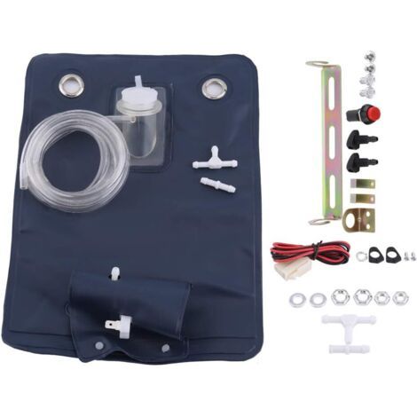 1 Pièces Outil de Lave-glace, Kit de Sac de Pompe de Lave-glace Universel 12 V avec Interrupteur à Bouton de Jet pour Voitures Classiques, outil de réparation automobile (1/5)