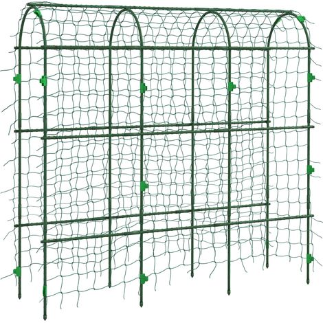Soporte para plantas trepadoras, enrejado ajustable, estructura de acero en malla, para plantas trepadoras, verde, 43 x 182 x 183 cm, para jardín y balcón (1/5)