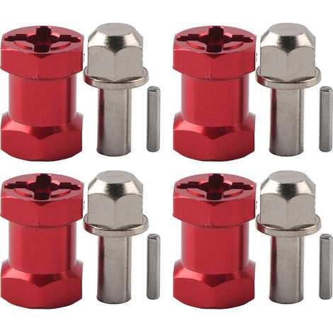 Adaptateur de moyeu hexagonal 17mm métallique pour crawler radiocommandé Traxxas HSP Redcat (1/5)