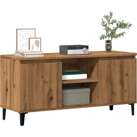 Mueble para TV madera de ingeniería roble artisan 102x35x50 cm vidaXL (1/5)