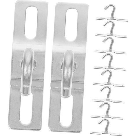 10 ganchos para colgar macetas，ganchos de techo para colgar plantas，ganchos de tornillo para colgar luces，ganchos de hierro galvanizado，plateado (1/3)