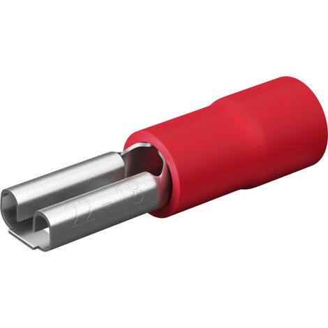 Fixpoint 17000 - Conector de horquilla para cables de 0,5 a 1,5 mm (2,8 mm, 100 unidades), color rojo