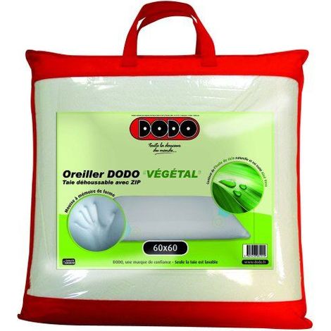 Oreiller DODO ergonomique à mémoire de forme - 60x60 cm - VEGETAL (1/5)