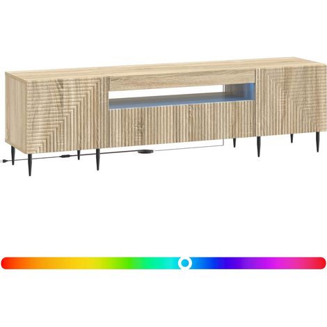 Maison Exclusive - LED-TV-Schrank Sonoma-Eiche Holzwerkstoff (1/5)