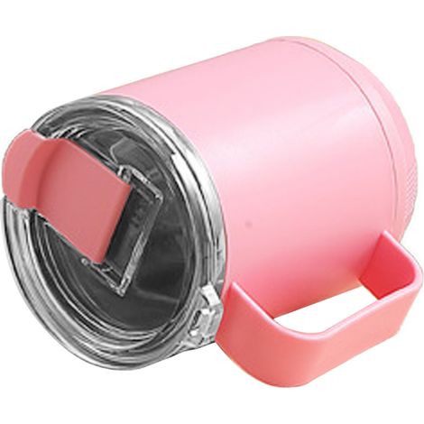 Mug à café 460 ml, intérieur en acier inoxydable 304, étanche, élégant et portable, idéal pour les activités de plein air (rose). (1/5)