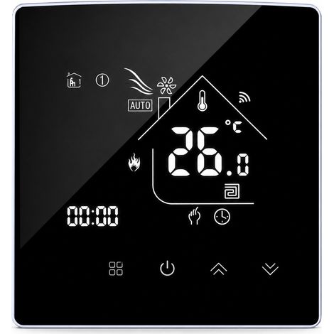 Thermostat WiFi X5H pour chauffage hydraulique, 3 A, écran miroir et contrôle de la température intérieure (1/5)
