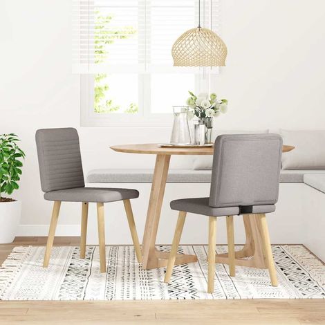 Lot de 2 Chaises à manger,Chaise de cuisine taupe tissu CFW11980 (1/5)