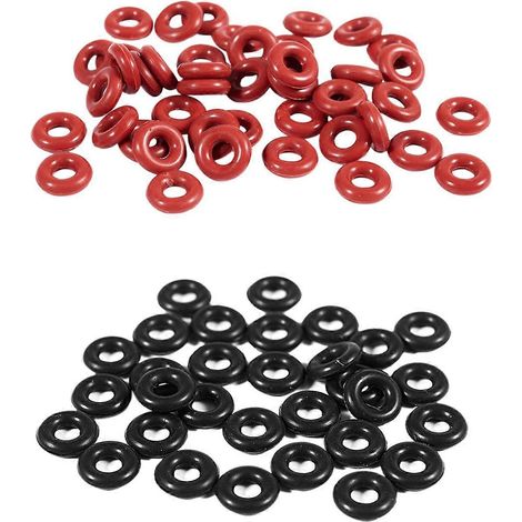 50 joints toriques en silicone de 3 mm x 8 mm x 2,5 mm et 30 joints toriques en caoutchouc de 2,5 mm x 6,5 mm x 2 mm pour la pêche (1/5)