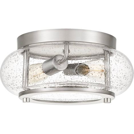 Elstead Trilogy 2 Light Flush Mount, nichel spazzolato, E27 (1/5)