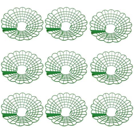 Lot de 9 supports à fraisiers, tuteurs ronds, protection contre les chenilles et les escargots, accessoires de jardin, 29 x 29 cm, vert (1/5)