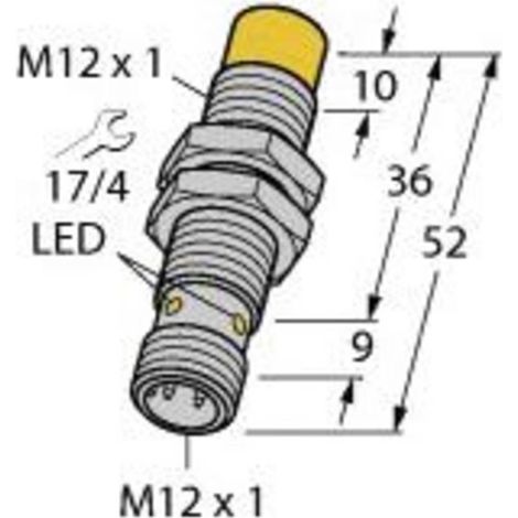 Turck Sensore Induttivo NI8-M12-AP6X-H1141 4611310 Non a filo PNP normalmente aperto (Ø x L) 12 mm x 52 mm (1/2)