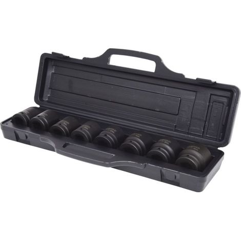 KS TOOLS Coffret de 8 douilles chocs 3/4" 6 pans courtes 24-38 mm - 515.0210