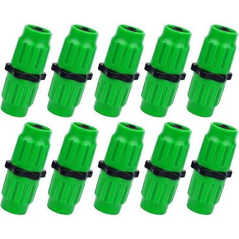 Kit de réparation pour tuyau d'arrosage extensible, ensemble de 10 raccords mâles et femelles à double canal, compatible avec les tuyaux de 3/4 de pouce. (1/5)