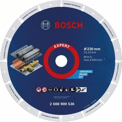 Bosch – Disque à lamelles pour meuleuse 230 mm – Alésage X-LOCK/M14 – Coupe nette pour béton armé – 2608900536