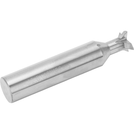 Fraise à queue d'aronde carbure 12mm, fraise conique 45° pour bois, outil de défonçage 60L, coupe à 12x45°, fraise à bois professionnelle, usage menuiserie, précision élevée (1/5)